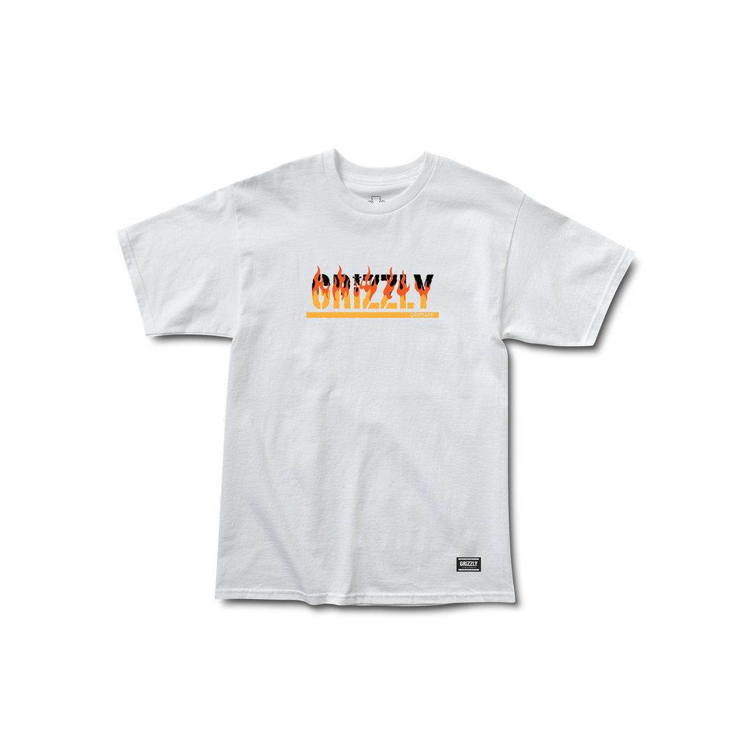 Off white t shirt fire best sale